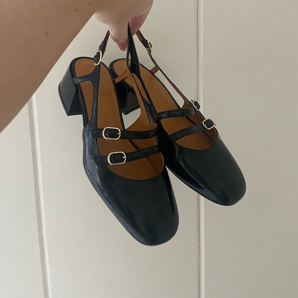 Sezane Black Patent Paula Babies